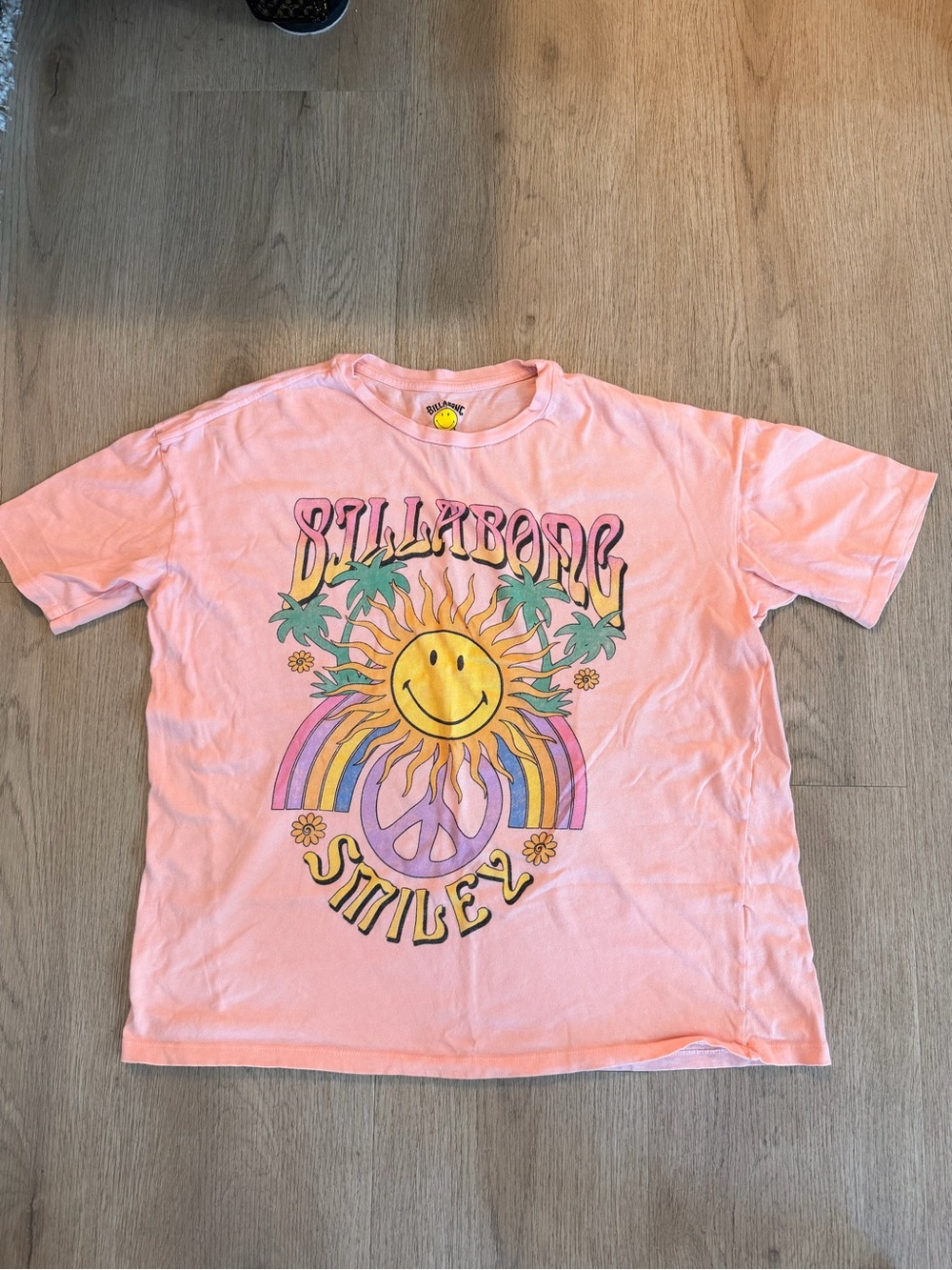 Billabong Pink Sun & Rainbow Graphic Tee